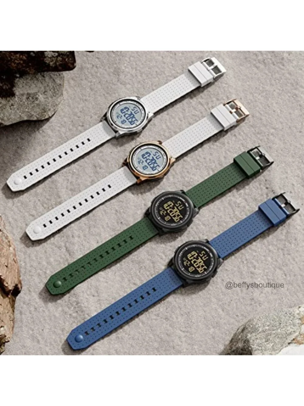 Ultra-Thin Waterproof Digital Sports Watch Rubber Strap